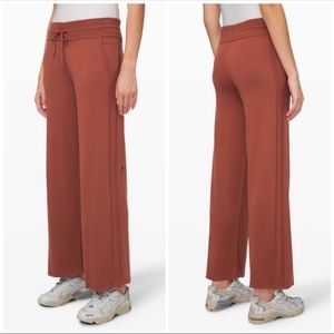 Lululemon In The Comfort Zone Fall Orange Cashmere Knit Wide Leg Pants